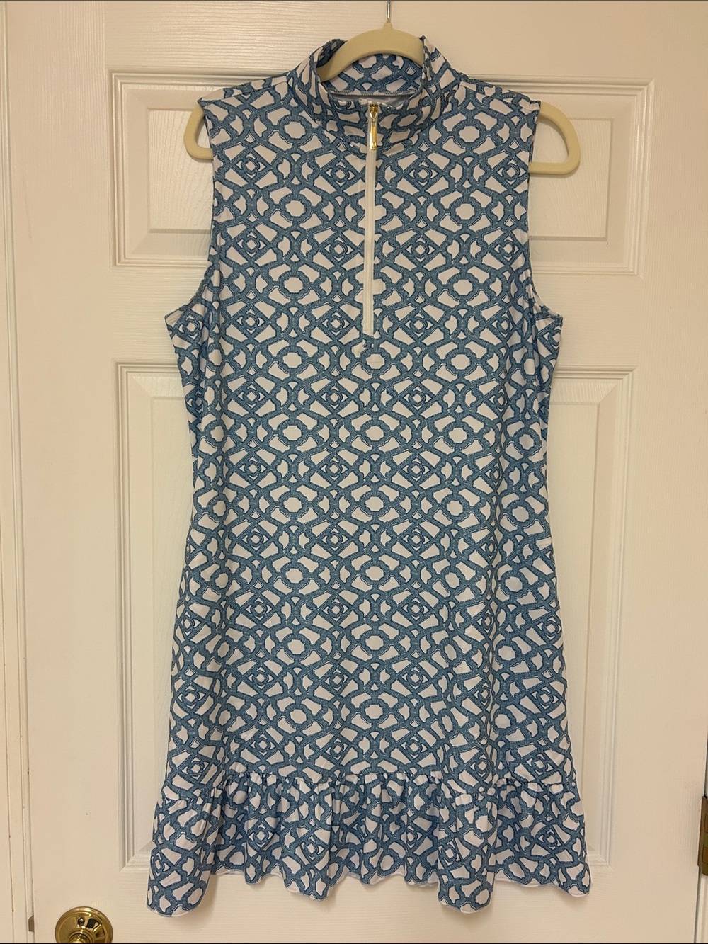Cabana Life blue/white dress-Sz L